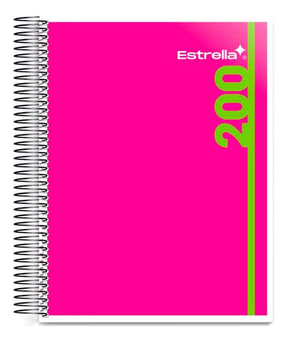 Cuaderno Profesional Estrella Star Max Cuadro 7mm 200 Hojas Color