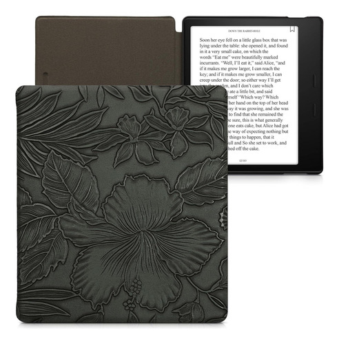 Funda Para Kindle Oasis 10a Generacion Negra Aspecto Cuero