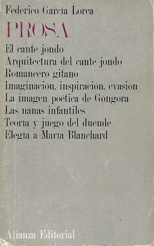 Prosa Federico Garcia Lorca 