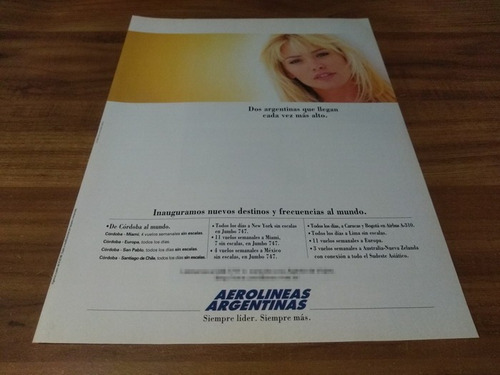 (pg462) Valeria Mazza * Publicidad Aerolineas Argentinas