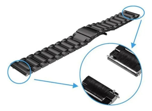 Pulseira Aço Compatível Qcy Watch Gts E Gtc Amazfit Pop 3s