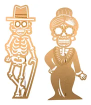 Comprar Kit Catrina Catrín Calados Mdf Decoración Día De Muertos 2pz