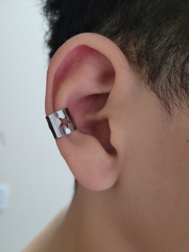 Piercing Aro Falso Grande Diseño Oreja Acero Quirúrgico