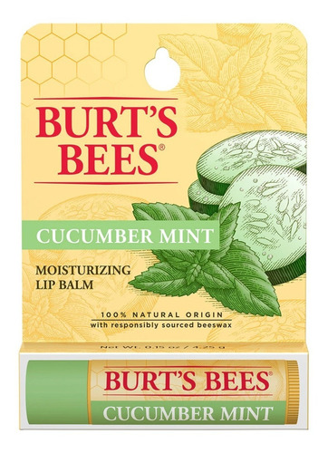 Imagen 1 de 1 de Balsamo Labial Burt´s Bees Cucumber Mint 4.25 G