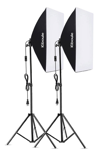 Kit Softbox Iluminacion Set Fotografi 50x70cm Con Trípode 2m