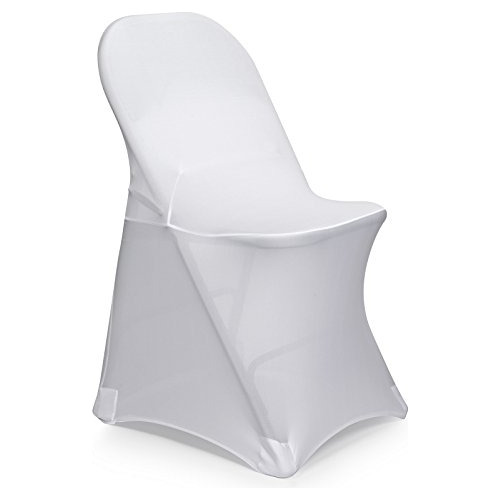 10 Fundas De Silla Plegables De Spandex Blanco Bodas, F...