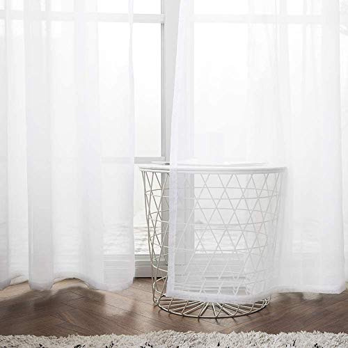 Juego De 2 Cortinas Transparentes Con Ojales Blanco
