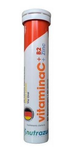 Nutrazul Vitamina C + B2 + Zinc Sabor Limón X 20 Tabletas