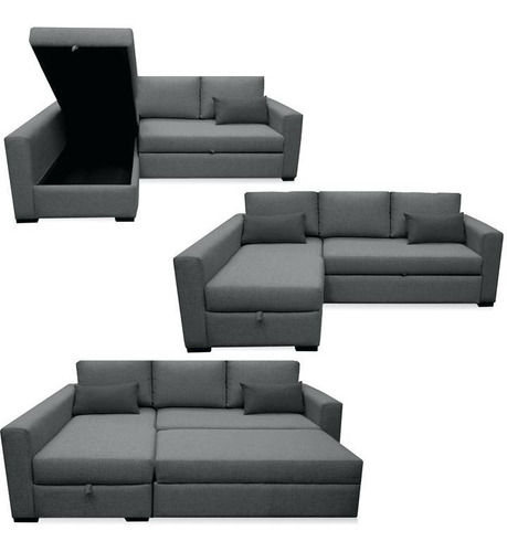 Sillon Sofa Esquinero Cama Baul 2.20 X 1.80 Milenium 