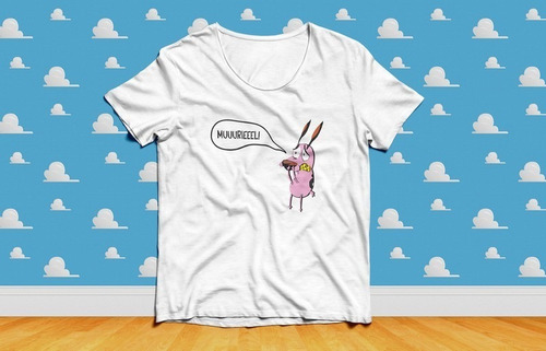 Imagen 1 de 2 de Remera Coraje El Perro Cobarde (dama/unisex)