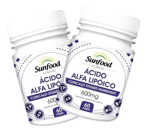 Ácido Alfa Lipoico 120 Caps 600mg Sunfood 