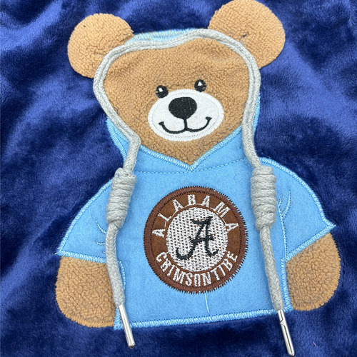 Pijama Polar Azul Niño Bebe Con Osito 0-5 Años