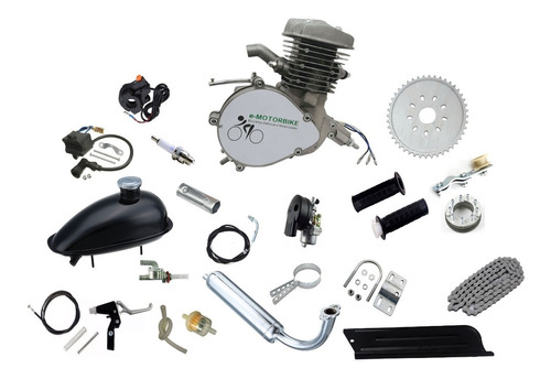 Super Kit Motor Bicicleta Motorizada 80cc 2t P/ Bike