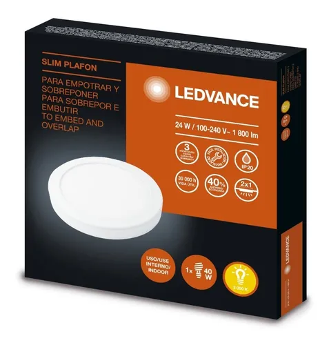 comprar Plafon Led Ledvance By Osram 24w Embutir Aplicar Redondo X4