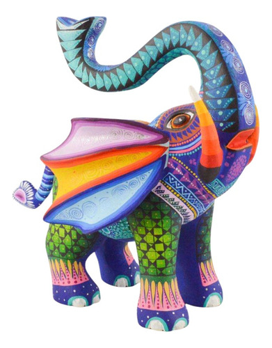 Magia Mexica | Alebrijes De Madera | Elefante A1370