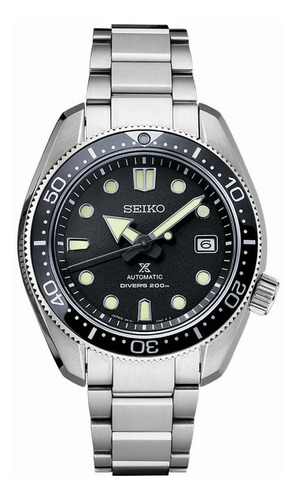 Reloj Seiko Prospex Automatic Diver 200m Spb077j1 Color de la malla Plateado Color del bisel Negro Color del fondo Negro
