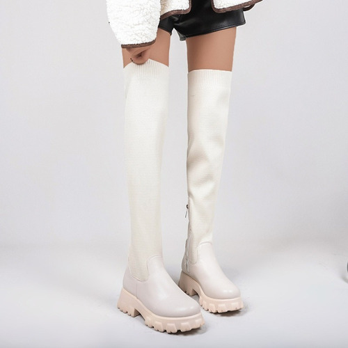 Botas Elásticas Sobre La Rodilla Botas De Nieve Para Mujer