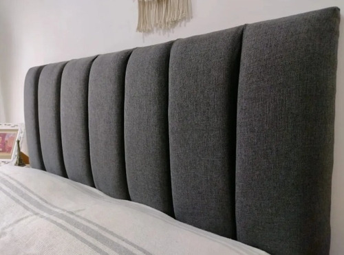 Imagen 3 de 4 de Respaldo Vertical Tela Pana 2 Plazas 140 Cm Sleep Box