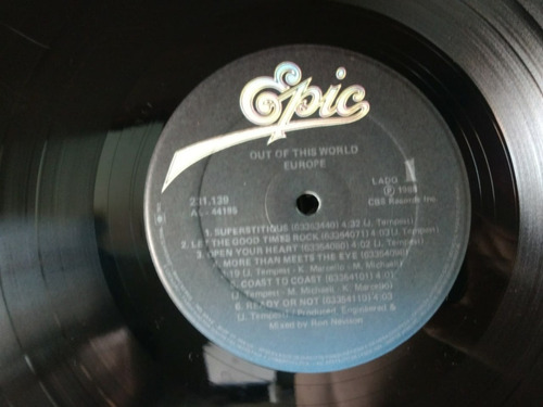 Lp Europe - Out Of This World (1988) Com Encarte (Usado)