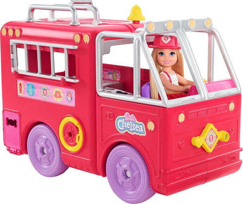 Set De Juego Camión De Bomberos Barbie Chelsea, 6'',