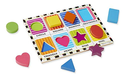 Melissa - Doug Shapes Wooden Chunky Puzzle (8 Piezas)