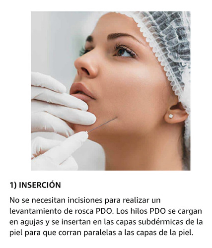 Pdo Mono Threads Lift, 29g 38mm Hilos Colágeno 20 Unidades Todo Tipo De Piel Día/noche