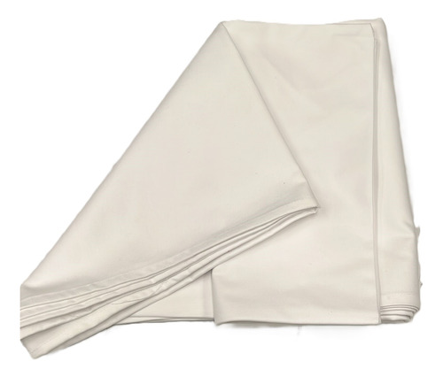 Mantel Blanco Rectangular Tela De Gabardina Blanco Lisa