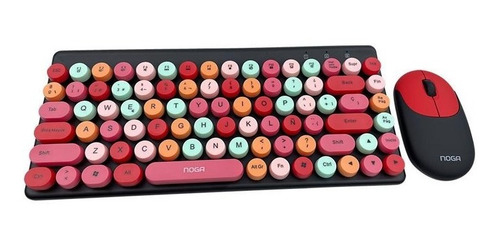 Imagen 2 de 10 de Kit Teclado Y Mouse Inalambrico Combo Pc Tv Usb Noga S5700