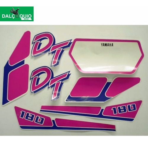 Faixa Adesiva Dt 180 1991 Branca Vermelha Rosa