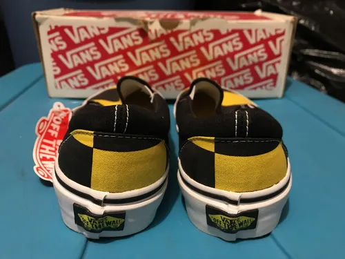 Vans amarillos con cuadros discount