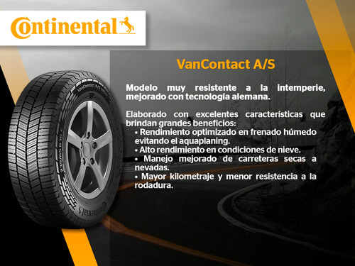 1 Llanta 285/65r16 131r Vancontact A/s Radial Continental