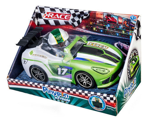 Pinypon Action Coche De Carreras +figura 7cm Color Verde