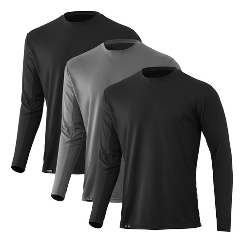 Kit Com 03 Camisas Térmicas Masculinas Surf Proteção Uv