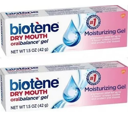 2 Pack Biotene Dry Mouth Oral Balance Gel 42g Importado