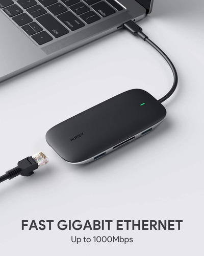 Imagen 7 de 10 de Hub Adaptador Macbook Usb C Hdmi Micro Sd 5-1 4k Alumninio