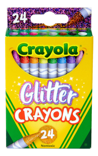 24 Crayolas Originales Glitter, Metalicas, Neon, O Perladas