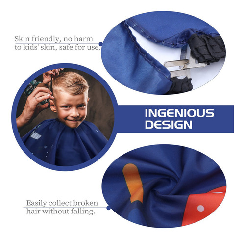 2pcs Impermeable Cómodo Niño Corte De Pelo Capa