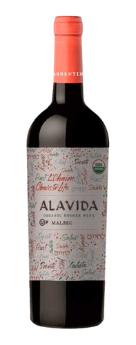 Vino Alavida Malbec Kosher Orgánico 750ml. 