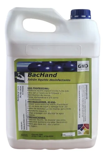 Jabon Liquido Para Manos Bachand Bactericida Bidon 5 Litros