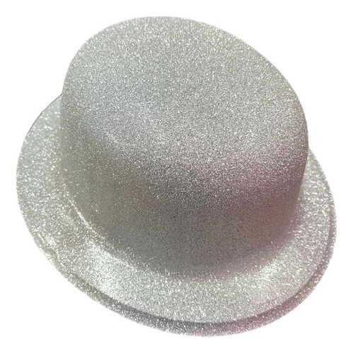 1 Sombrero De Plastico Con Diamantina En Color Plata