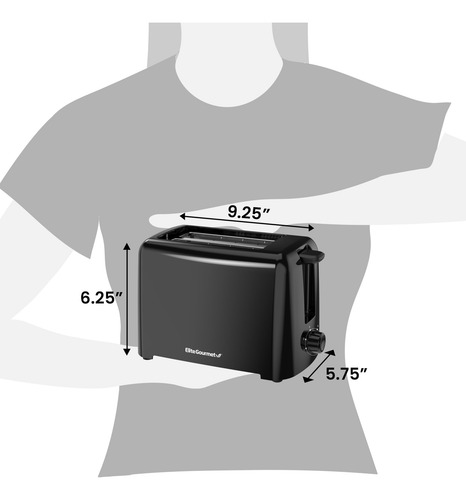 Elite Gourmet Ect1027b Tostadora Cool Touch Con 6 De Y Extra