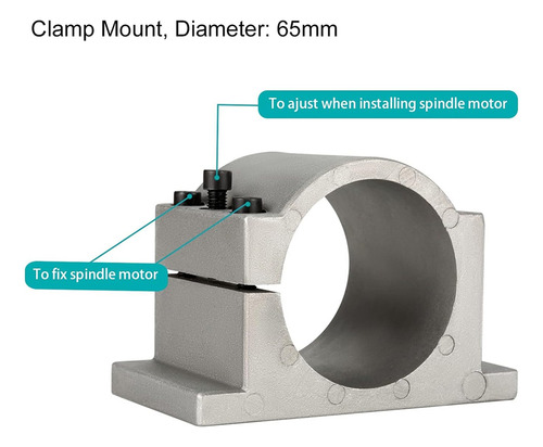 Soporte De Montaje Con Abrazadera Cnc De Aluminio Fundido De