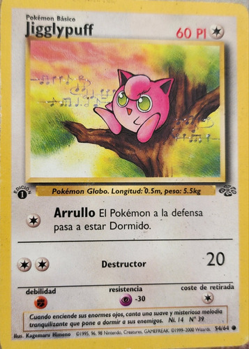 Carta Pokemon Jiggypuff (1995)