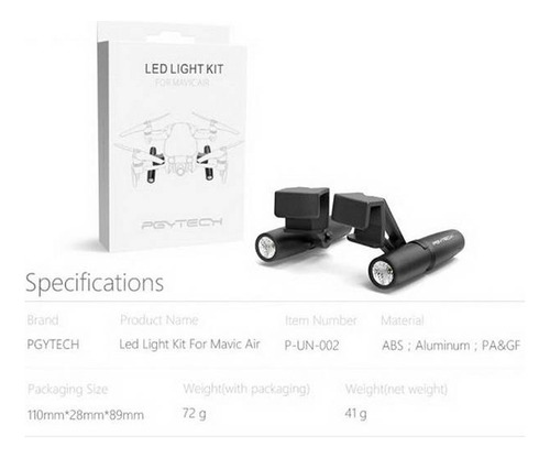 Luz Led Kit  Para Drones Pgytech  Open Box