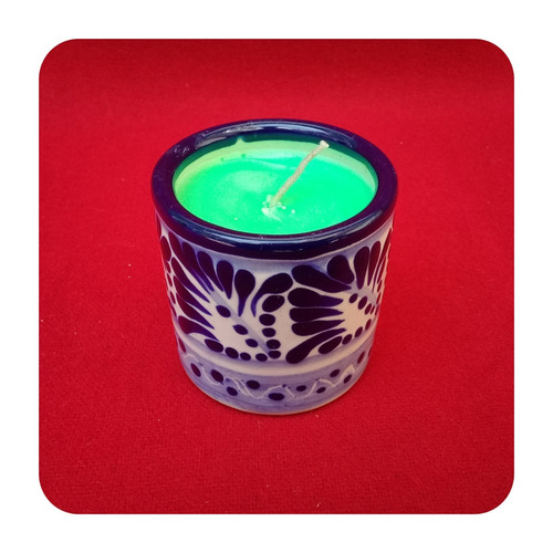 Imagen 2 de 5 de Set 25 Velas Aromáticas De Talavera Poblana Grande 6x6cm Vls