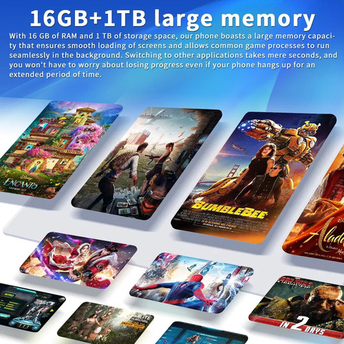 P Teléfono Inteligente Android Barato I15 Promax 16 Gb+1 Tb