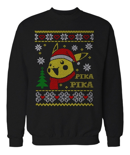 Sudadera Cuello Redondo Ugly Sweater Pikachu Navidad