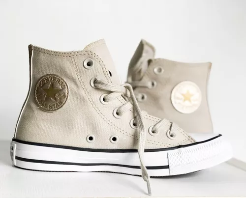 Tênis Converse Feminino All Star Cano Alto Lona Bege