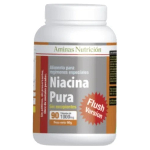 Niacina Pura 1000 Mg 90 Capsulas Aminas Nutricion