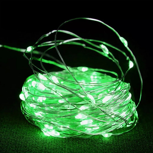 Imagen 2 de 10 de Guirnalda 30 Luces Led Alambre A Pilas Multicolor 3m Navidad